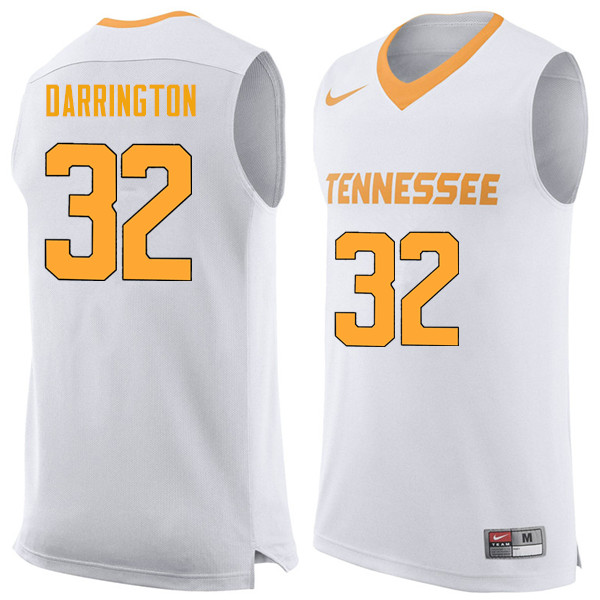 Men #32 Chris Darrington Tennessee Volunteers College Basketball Jerseys Sale-White